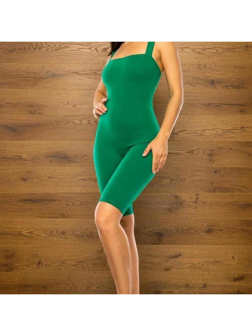 Kelly Green Romper - Serving effortless baddie energy